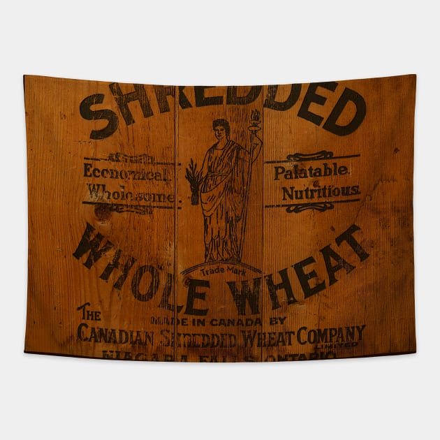 Vintage Ad Shredded Wheat Shipping Crate Print Tapestry by NaturalDesign