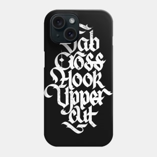 Jab Cross Hook Upper - White Distressed Phone Case