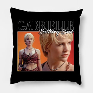 Gabrielle Battling Bard retro Pillow