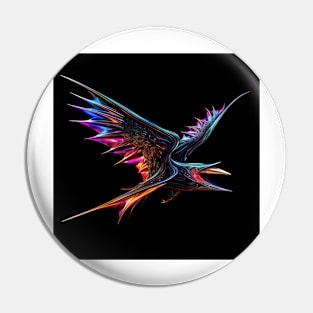 Metal Bird Neon Art 1 Pin