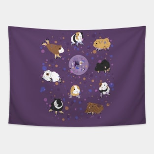 Guinea Pigs Disco Roller Skating Tapestry