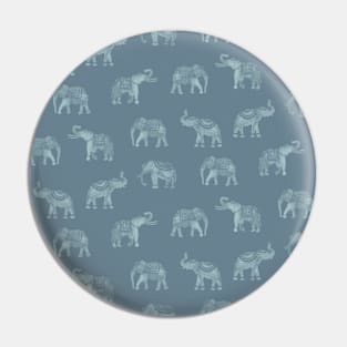 Dark Gray Indian Elephants Pin