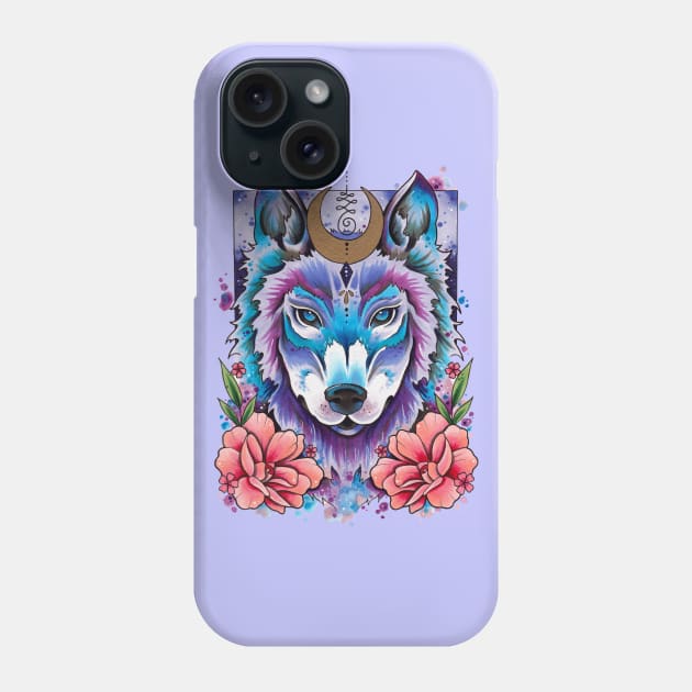 Mystic Wolf Design by Lorna Laine Phone Case by Lorna Laine