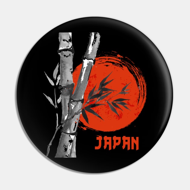 Japan Bamboo Art Pin by tropicalteesshop