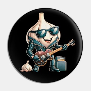 Rock 'n' Roll Garlic - The Flavorful Music Icon Pin