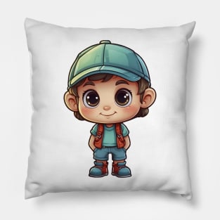 Cute Happy Camper Kid Pillow