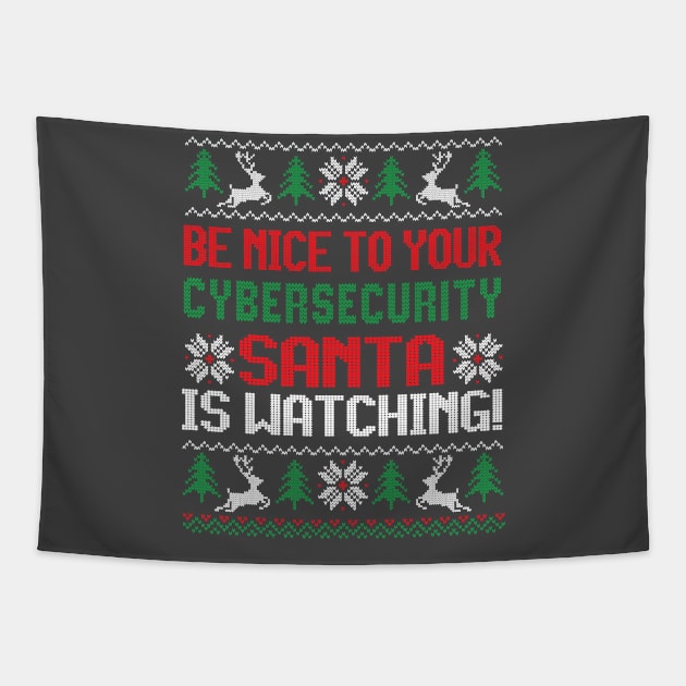 Cybersecurity Ugly Christmas Sweater, Shirts & Gifts Tapestry by LillyDesigns