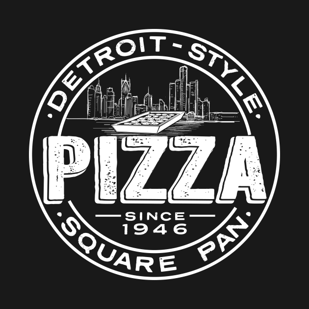 Detroit style pizza logo by JDawnInk