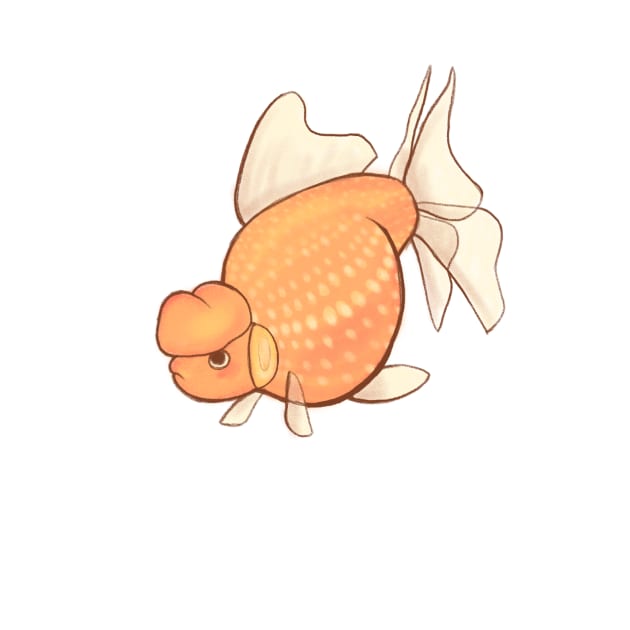 Cute pearlscale goldfish - chubby cute fish by sheehanstudios