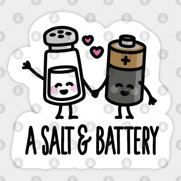 A salt and battery - Cute - Sticker