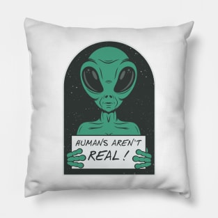 Alien humans aren't real ! Pillow