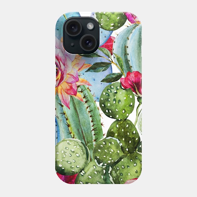 Cactus texture Phone Case by GreekTavern