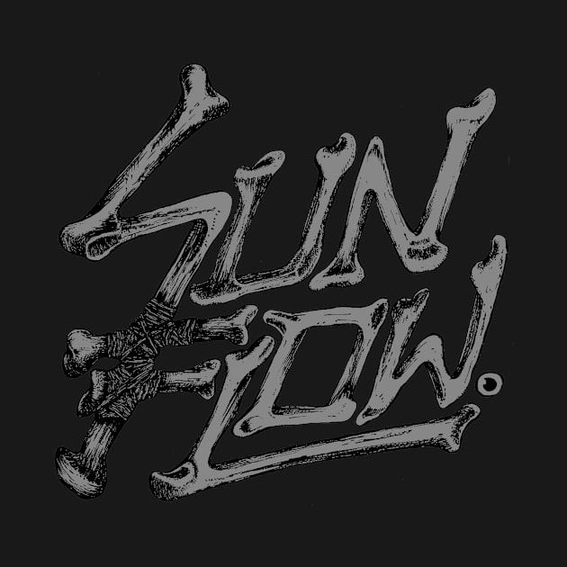 bone skull lettering sunflow by sunflow