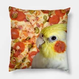 pizza cockatiel Pillow