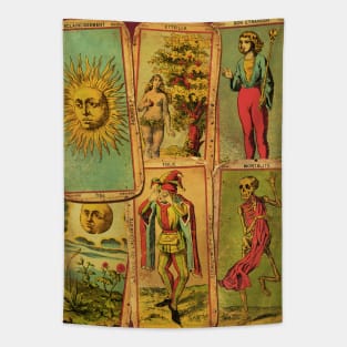 Antique Marseille Tarot Tapestry