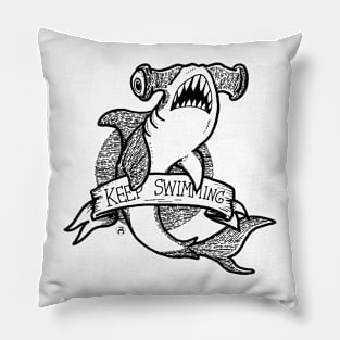 Vintage HammerShark one color Pillow