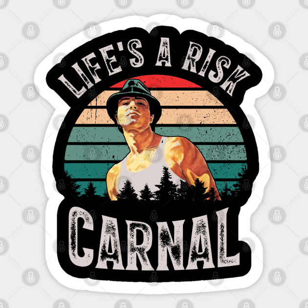 Life's a risk Funny Blood In Blood Out - Sticker | TeePublic