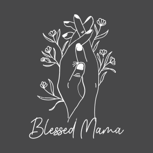 Blessed Mama Distressed Floral  - Celebrate Motherhood in Style T-Shirt