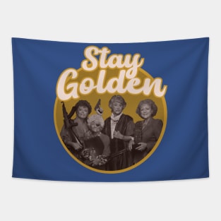 Stay Golden And Girl Tapestry