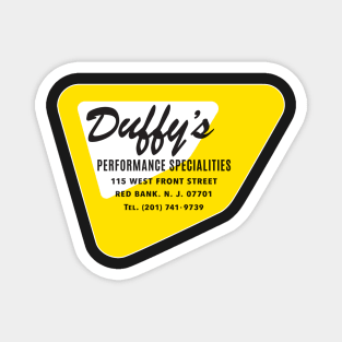 Vintage Duffy's Performance Specialities Hot Rod suppliers emblem - yellow print Magnet