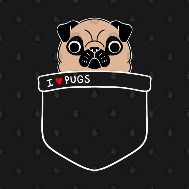 Pug Love Cute Kawaii Puppy by Trippycollage