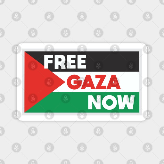 Palestine Flag Free Gaza Now Magnet by Dale Preston Design