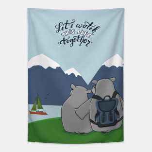 Two hippos, who want to spend this life together Tapestry