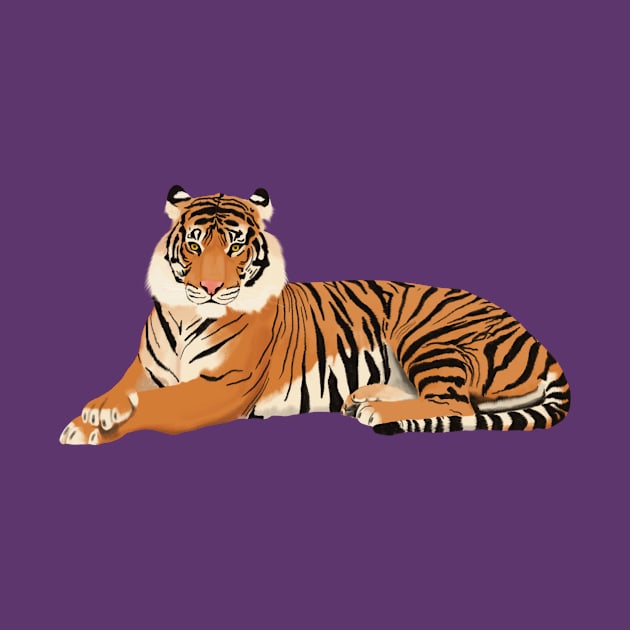 Purple Tiger by College Mascot Designs