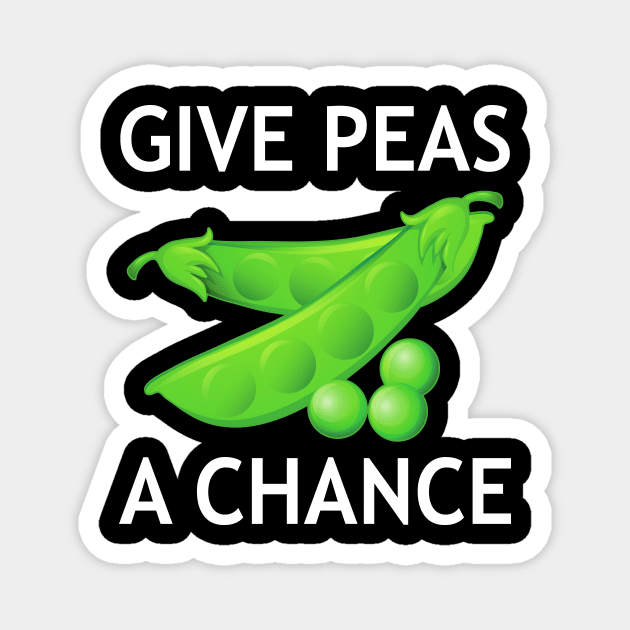 Give Peas A Chance Earth Day World Peas/Peace Magnet by MFK_Clothes