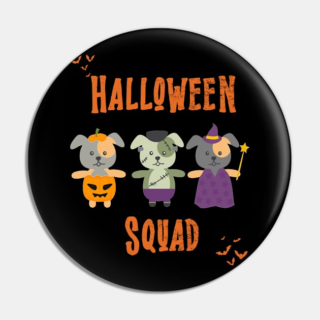 Funny Dog Squad Halloween 2020 costume party Gift Pin by chilla09