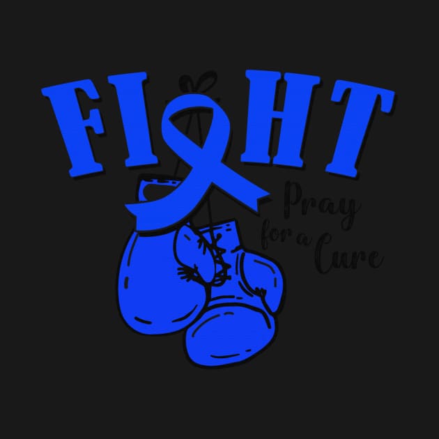 Fight Pray For A Cure Chronic Fatigue Syndrome Awareness Blue Ribbon Warrior Support Survivor by celsaclaudio506