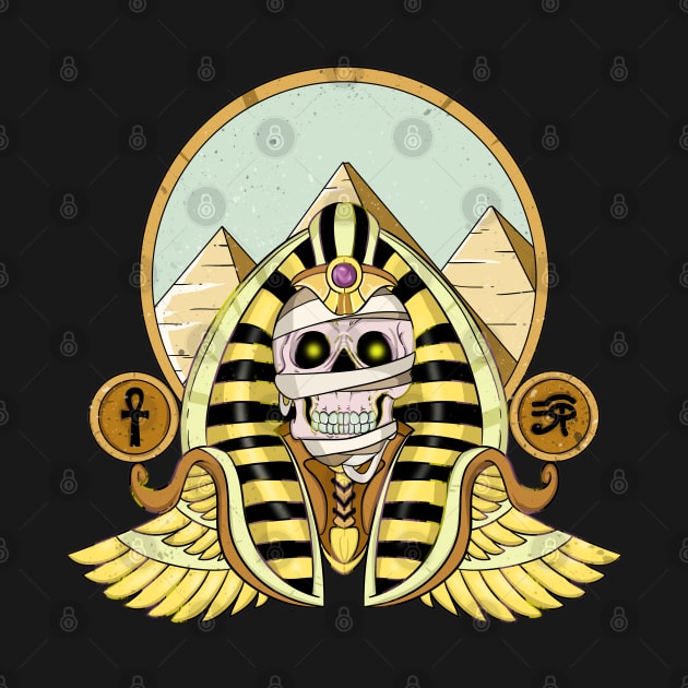 Golden Pharaoh Skull by Trendy Black Sheep