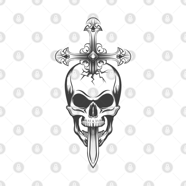 Skull and Cross by devaleta