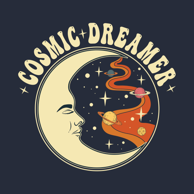 Cosmic dreamer and moon by My Happy-Design