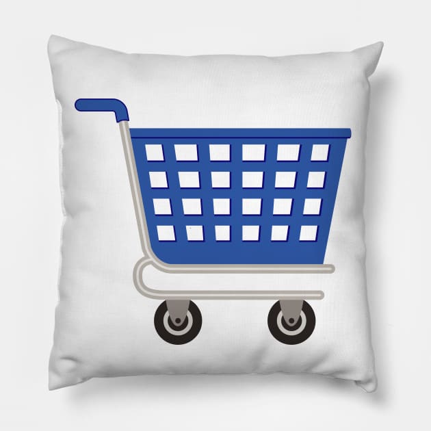 Cute Shopping Cart Pillow by SWON Design