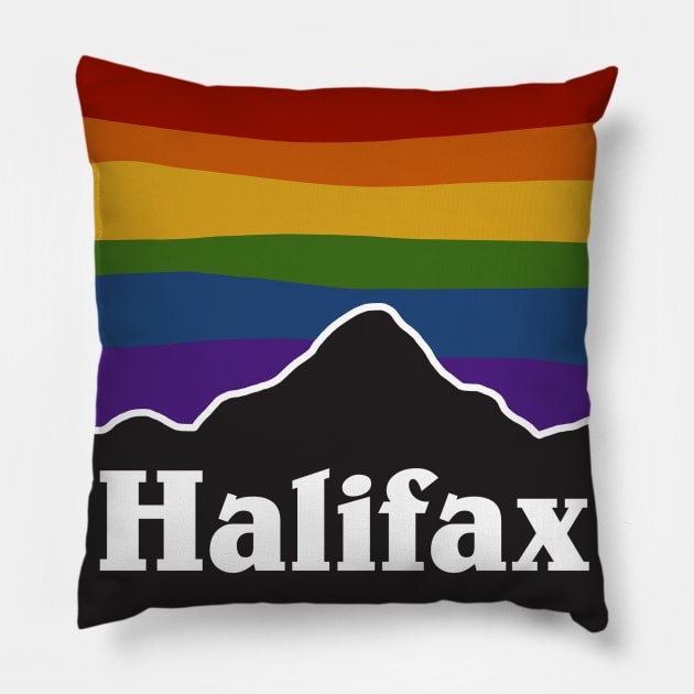 Halifax Rainbow Pride Sunset Pillow by viking_elf