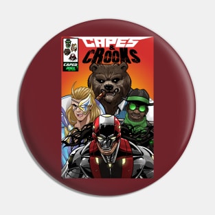 Capes And Crooks Comic Cover Pin
