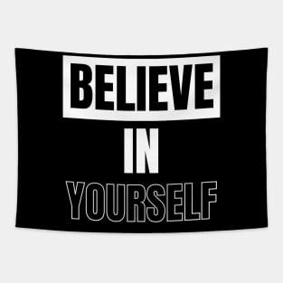 Colorful Believe in yourself Christian Design Tapestry