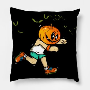 Halloween pumpkin head boy Pillow