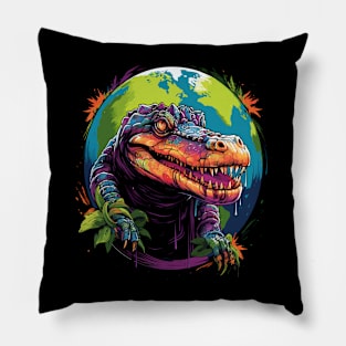 Alligator Earth Day Pillow