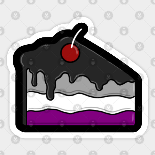 Asexual Cake Slice For Asexual Asexual Cake Slice Sticker Teepublic