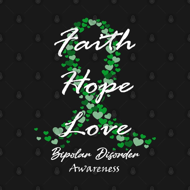 Bipolar Disorder Awareness Faith Hope Love - Hope For A Cure by BoongMie