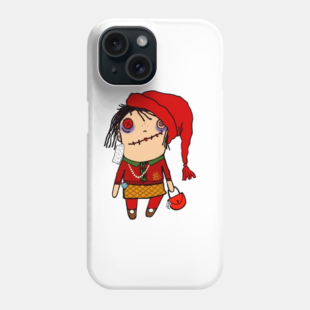 Christmas? Uh? Stressed out rugdoll Santa not ready for Christmas. Phone Case by marina63