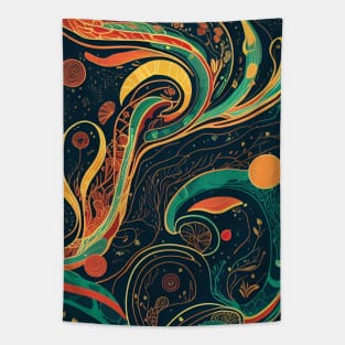 Color Lines Tapestry