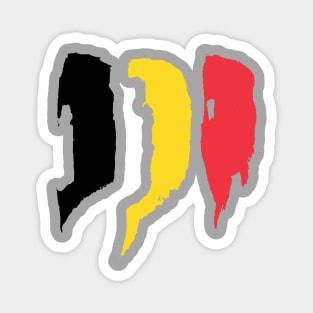 Belgium Flag - Brush Strokes Magnet