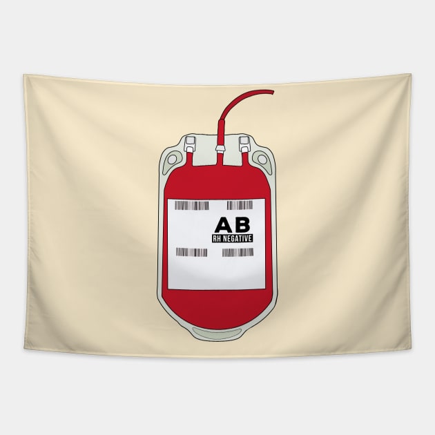 AB Negative Blood Bag Tapestry by DiegoCarvalho