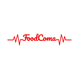 Food Coma Heart Rate Red T-Shirt