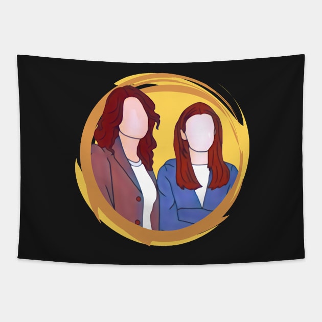 The Girls - Mother and Daughter - When You Lead I Will Follow II Tapestry by Fenay-Designs