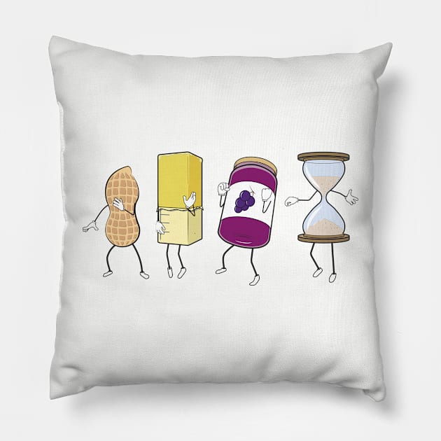 Peanut Butter Jelly Time! Pillow by C8L Designs