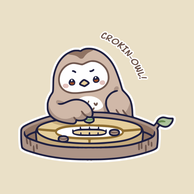 Kawaii Games Crokinole Owl by rojakdesigns